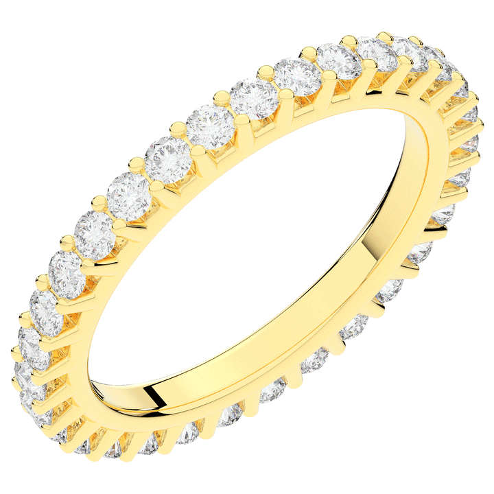 0.90CT.TW ROUND LAB DIAMOND SHARED PRONG  ETERNITY WEDDING BAND - Nazarelle