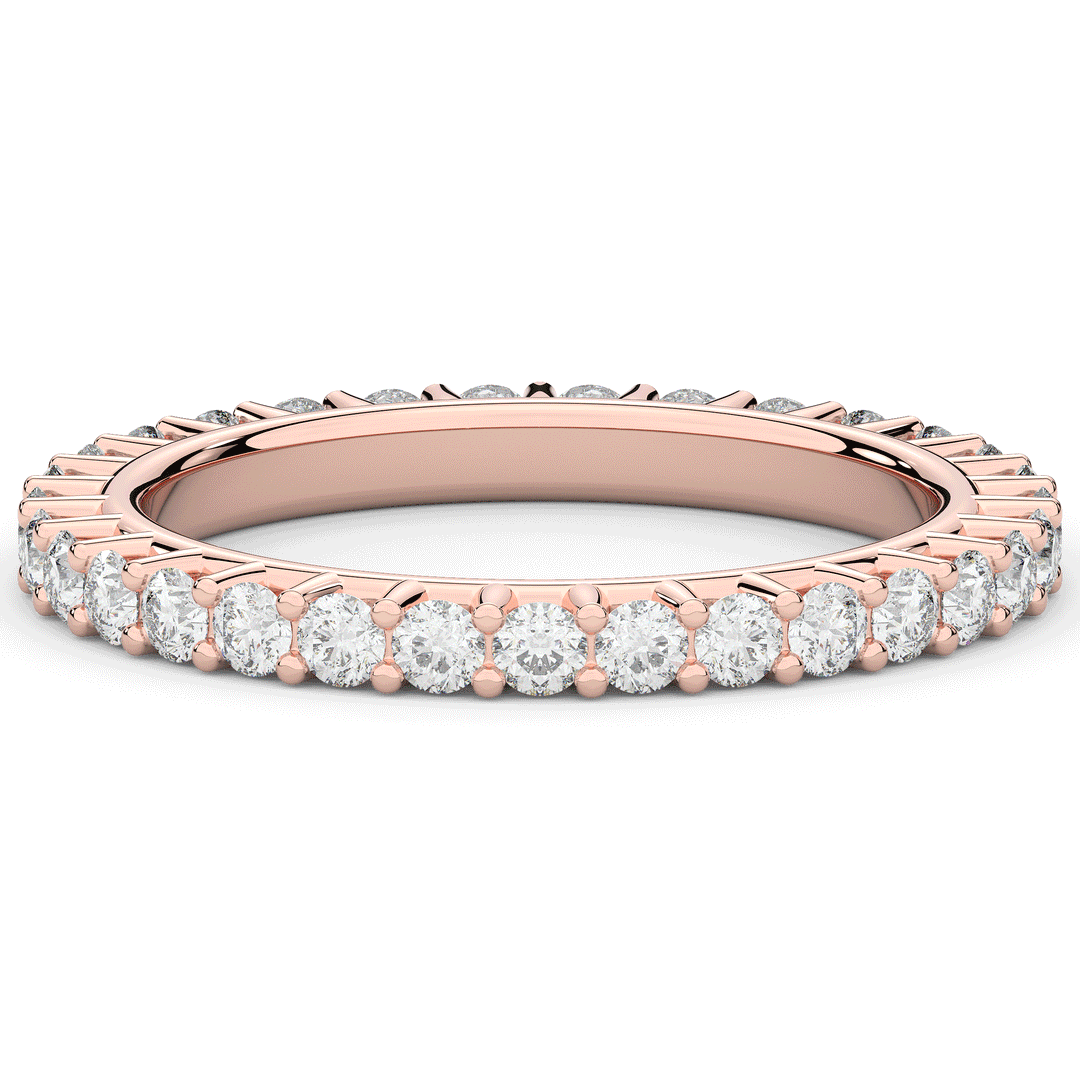 0.90CT.TW ROUND LAB DIAMOND SHARED PRONG  ETERNITY WEDDING BAND - Nazarelle