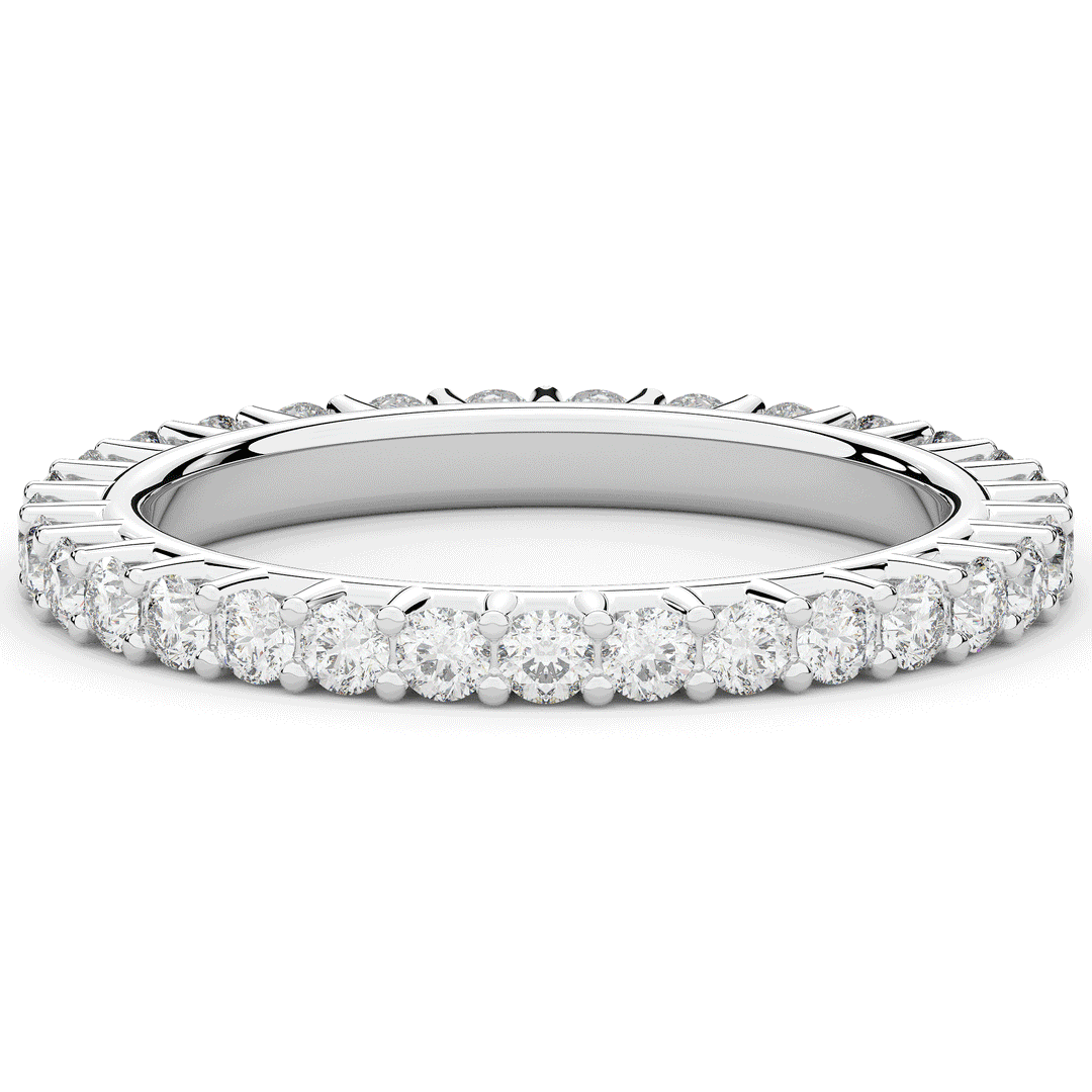 0.90CT.TW ROUND LAB DIAMOND SHARED PRONG  ETERNITY WEDDING BAND - Nazarelle