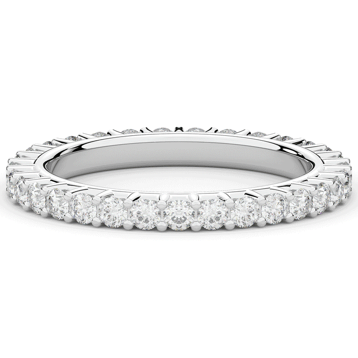 0.90CT.TW ROUND LAB DIAMOND SHARED PRONG  ETERNITY WEDDING BAND - Nazarelle