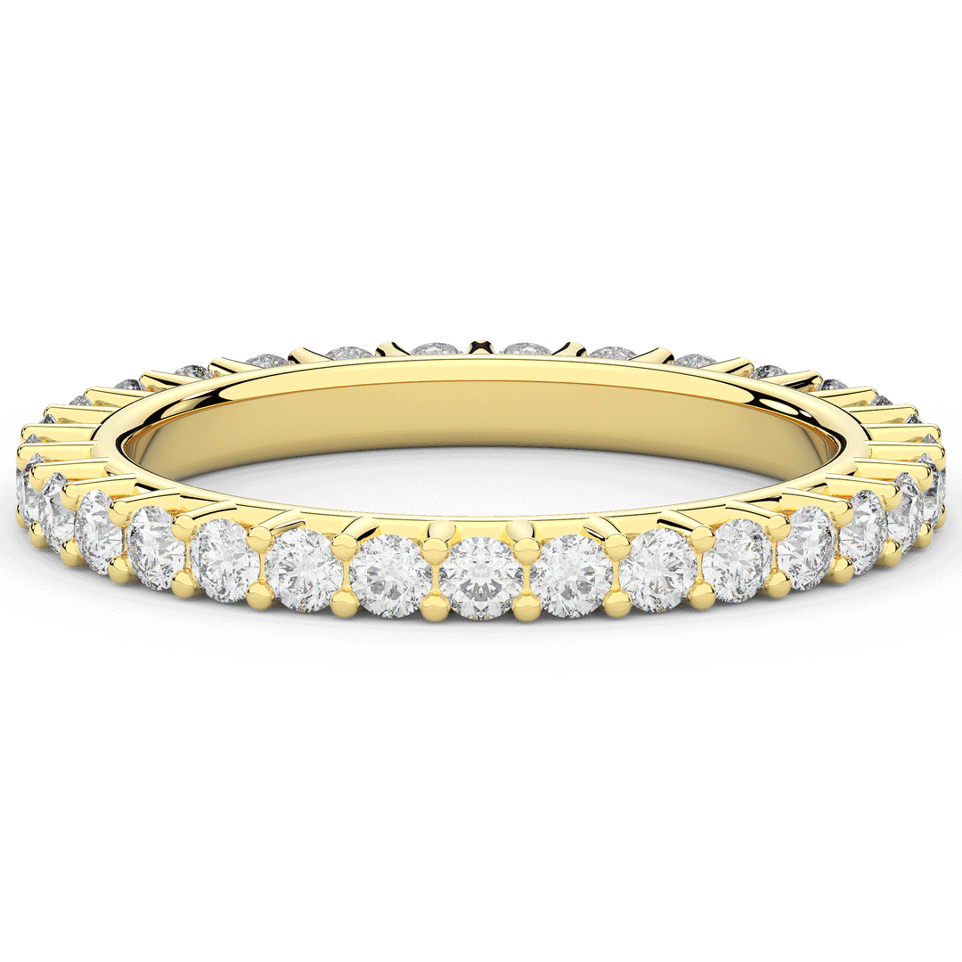 0.90CT.TW ROUND LAB DIAMOND SHARED PRONG  ETERNITY WEDDING BAND - Nazarelle