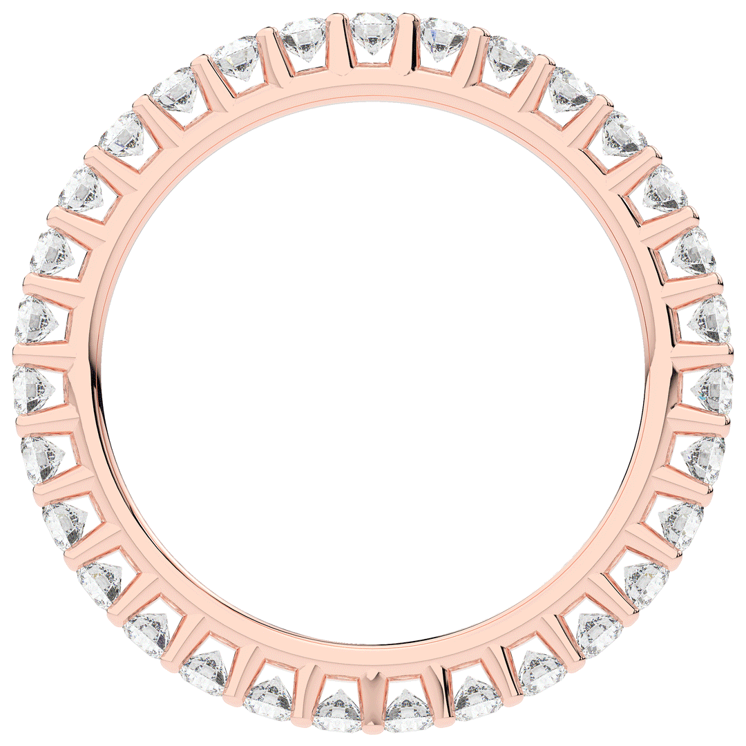 0.90CT.TW ROUND LAB DIAMOND SHARED PRONG  ETERNITY WEDDING BAND - Nazarelle