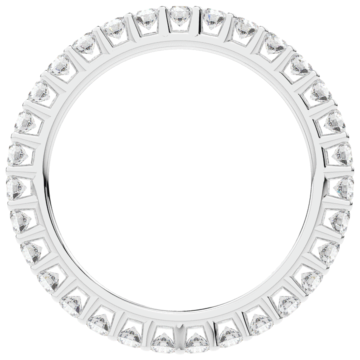 0.90CT.TW ROUND LAB DIAMOND SHARED PRONG  ETERNITY WEDDING BAND - Nazarelle
