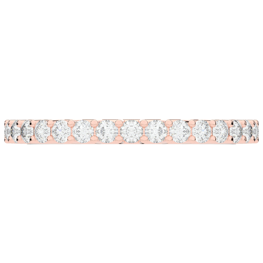 0.90CT.TW ROUND LAB DIAMOND SHARED PRONG  ETERNITY WEDDING BAND - Nazarelle