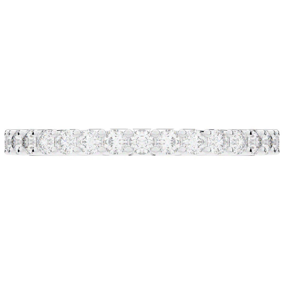 0.90CT.TW ROUND LAB DIAMOND SHARED PRONG  ETERNITY WEDDING BAND - Nazarelle