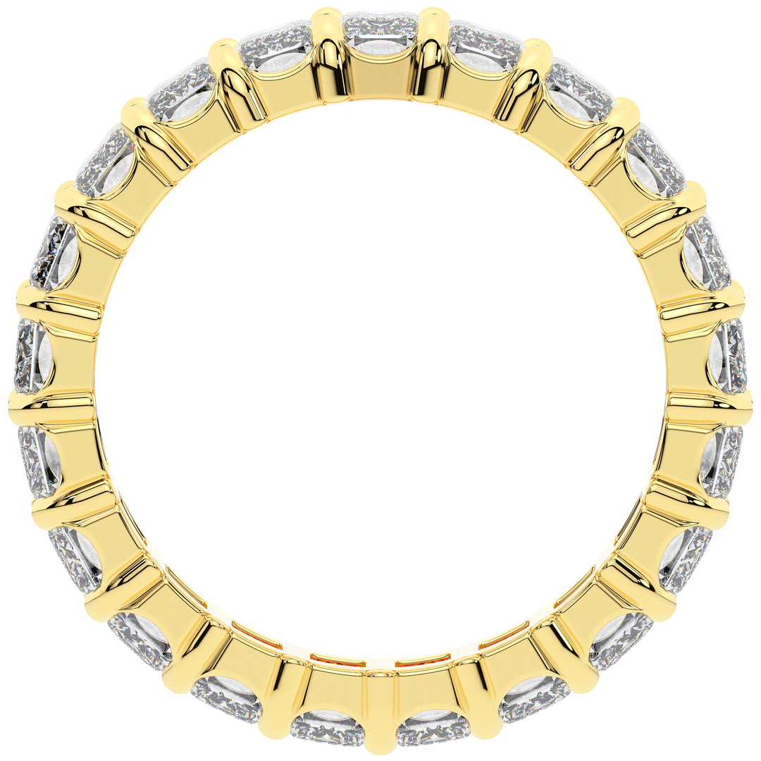 4.00CT.TW EMERALD CUT LAB DIAMOND ETERNITY WEDDING BAND - Nazarelle