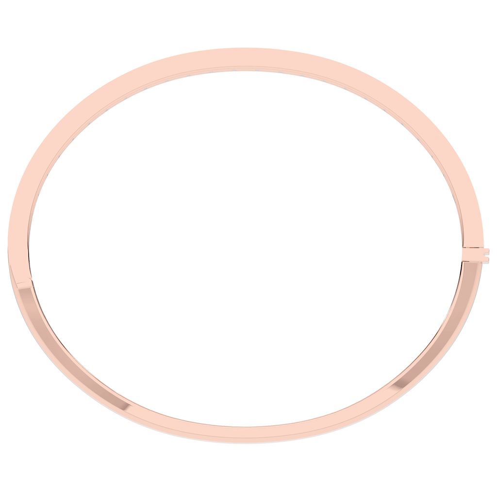 2.00CT.TW ROUND LAB TWO ROW DIAMOND BANGLE - Nazarelle