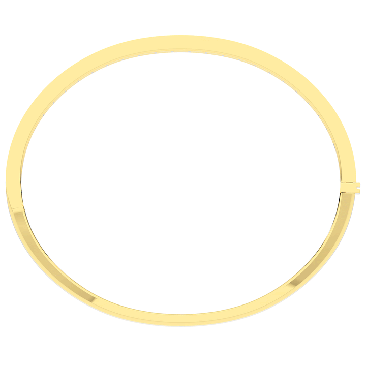 2.00CT.TW ROUND LAB TWO ROW DIAMOND BANGLE - Nazarelle