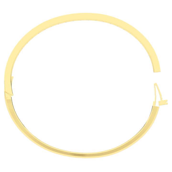 2.00CT.TW ROUND LAB TWO ROW DIAMOND BANGLE - Nazarelle