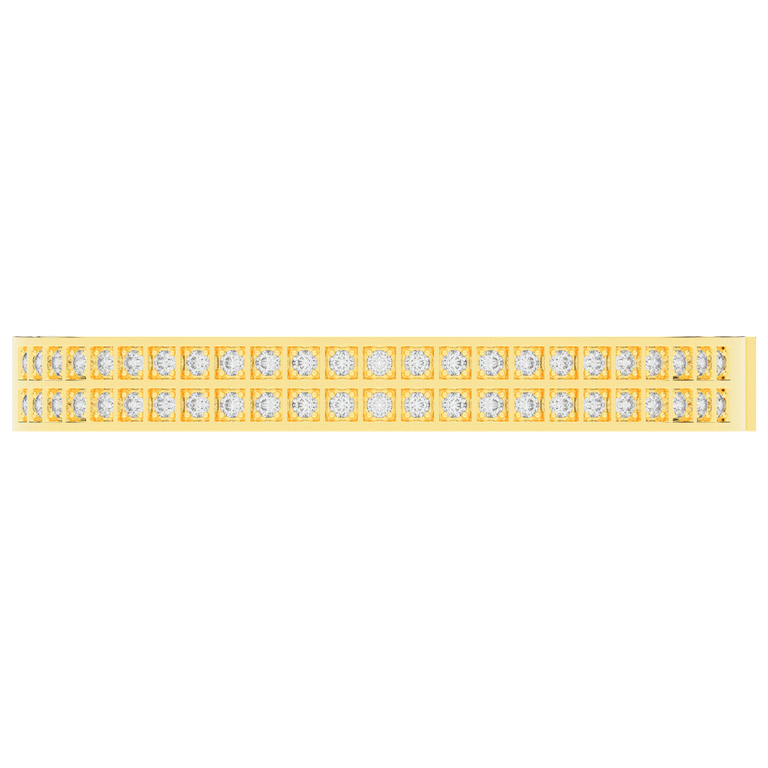 2.00CT.TW ROUND LAB TWO ROW DIAMOND BANGLE - Nazarelle