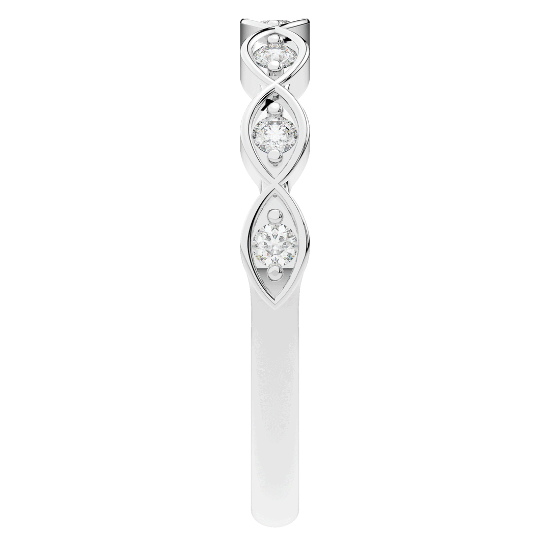 0.15CT.TW ROUND LAB DIAMOND WEDDING BAND - Nazarelle