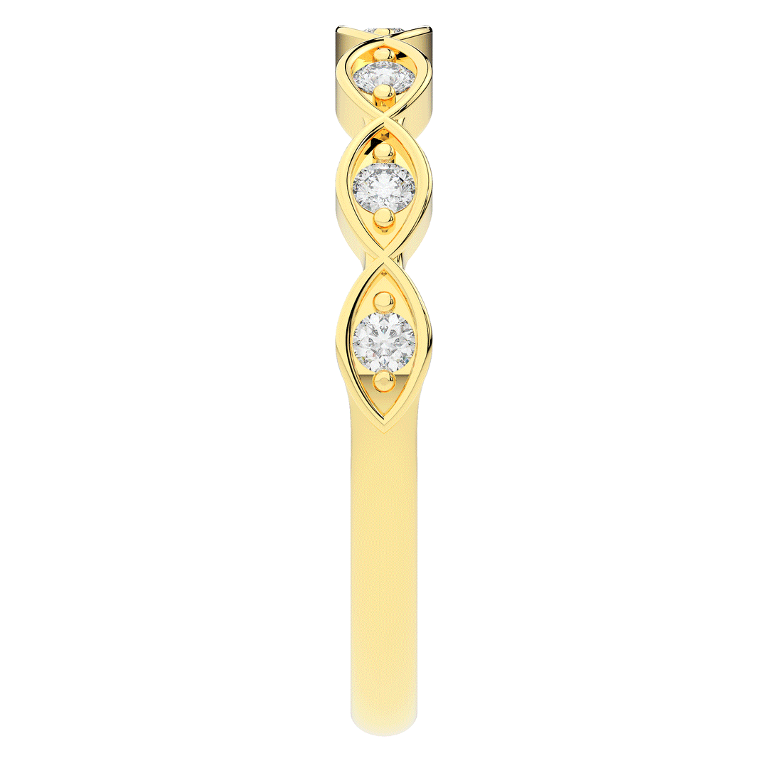 0.15CT.TW ROUND LAB DIAMOND WEDDING BAND - Nazarelle