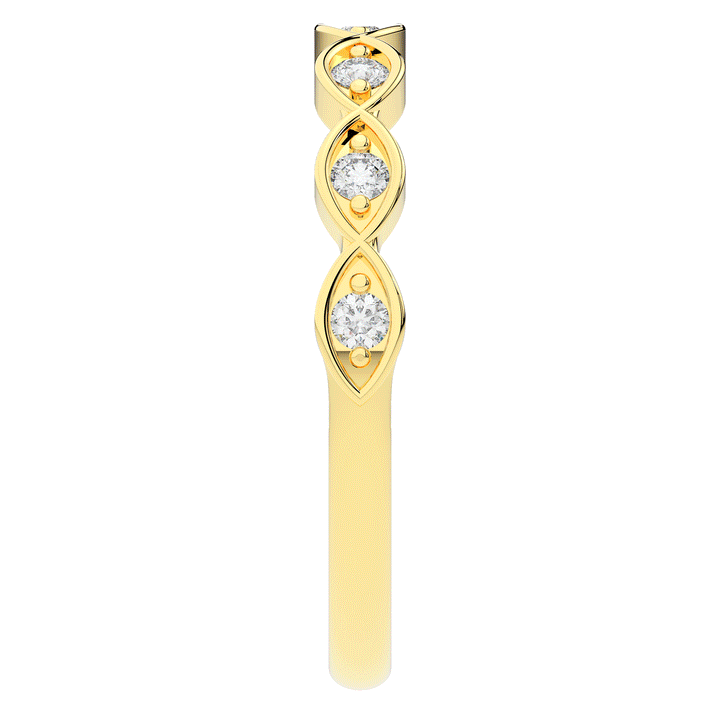 0.15CT.TW ROUND LAB DIAMOND WEDDING BAND - Nazarelle