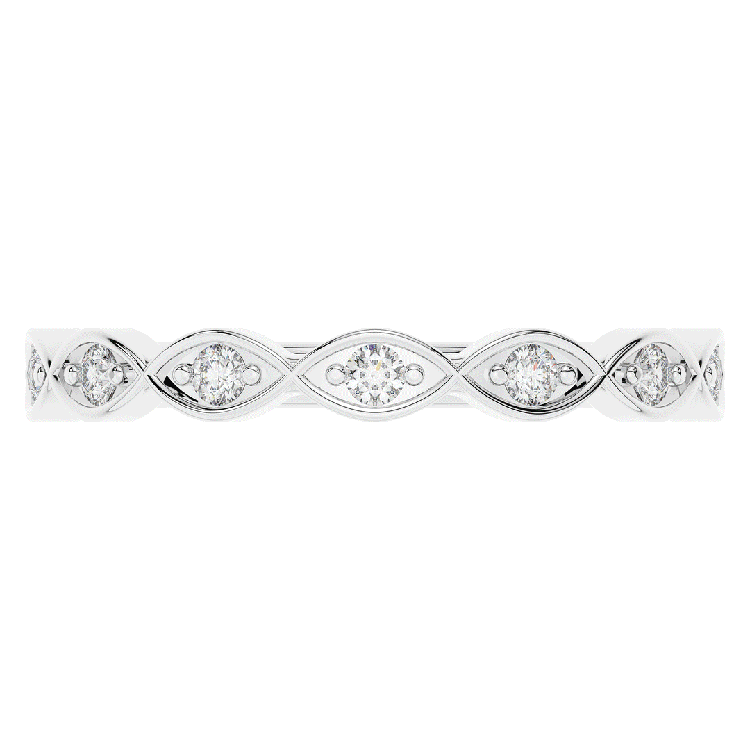 0.15CT.TW ROUND LAB DIAMOND WEDDING BAND - Nazarelle