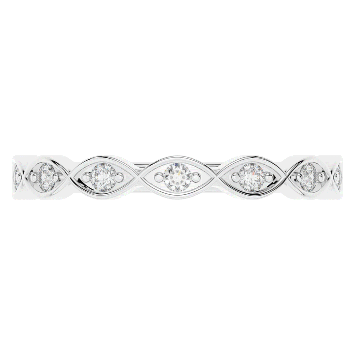 0.15CT.TW ROUND LAB DIAMOND WEDDING BAND - Nazarelle