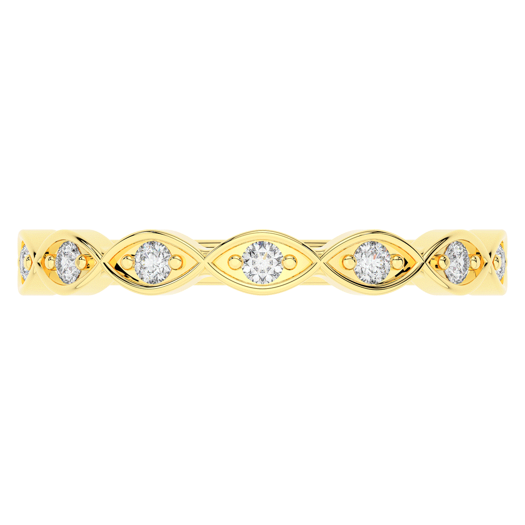0.15CT.TW ROUND LAB DIAMOND WEDDING BAND - Nazarelle