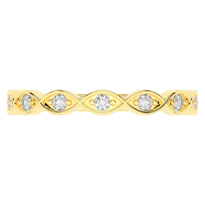 0.15CT.TW ROUND LAB DIAMOND WEDDING BAND - Nazarelle