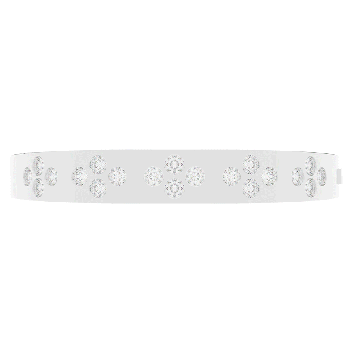 4.10CT.TW ROUND LAB DIAMOND BEZEL SET BANGLE - Nazarelle