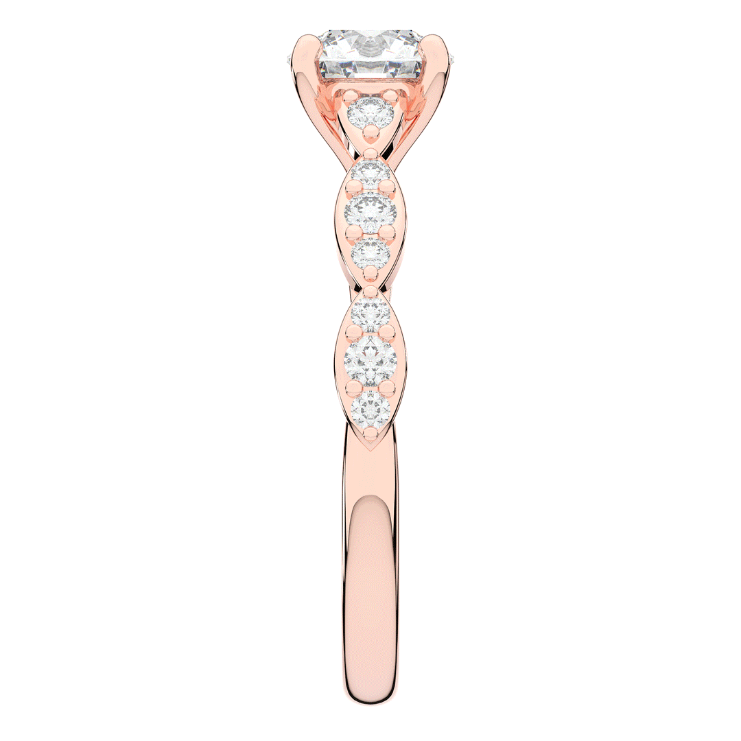 1.20CT.TW ROUND LAB DIAMOND SOLITAIRE ENGAGEMENT RING - Nazarelle
