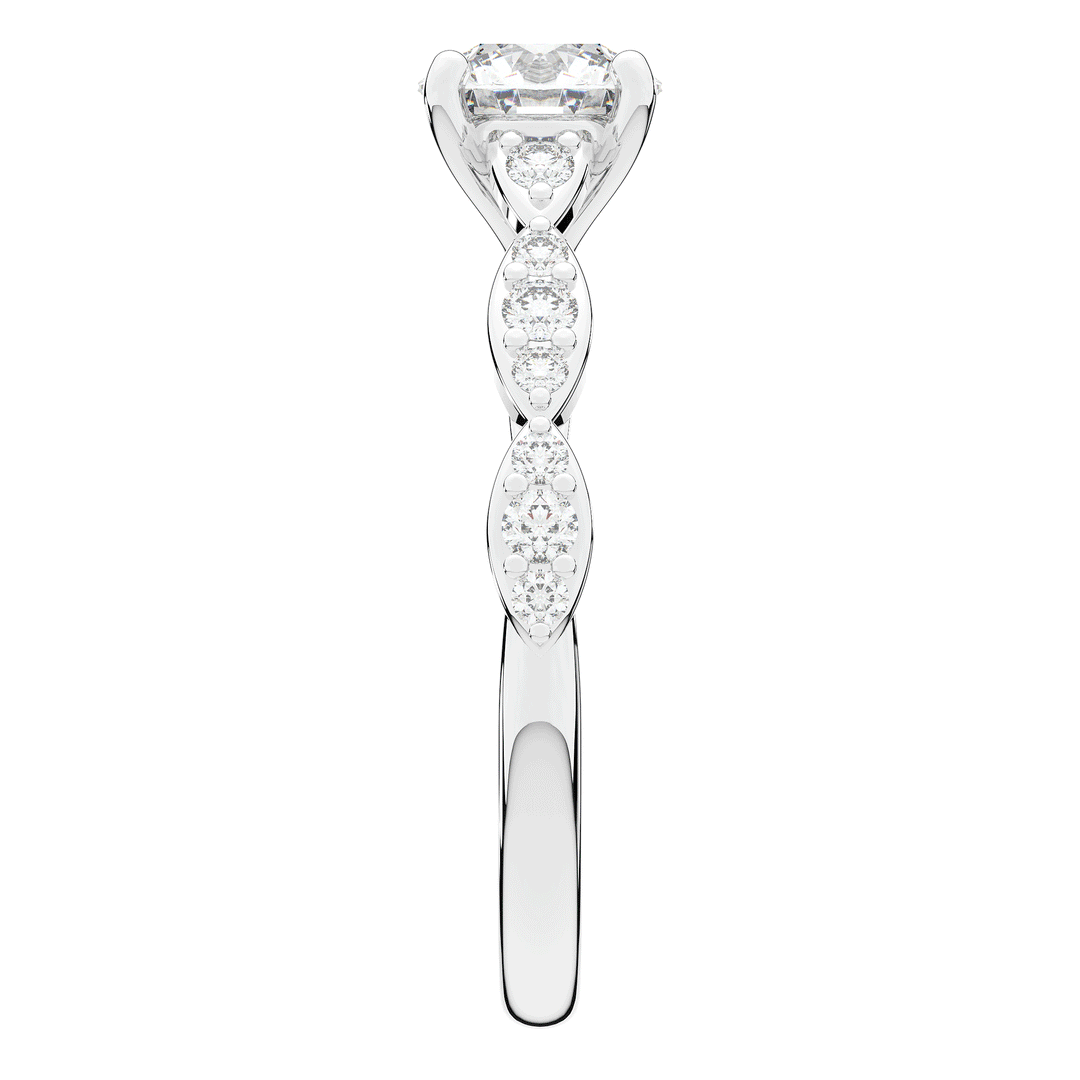 1.20CT.TW ROUND LAB DIAMOND SOLITAIRE ENGAGEMENT RING - Nazarelle