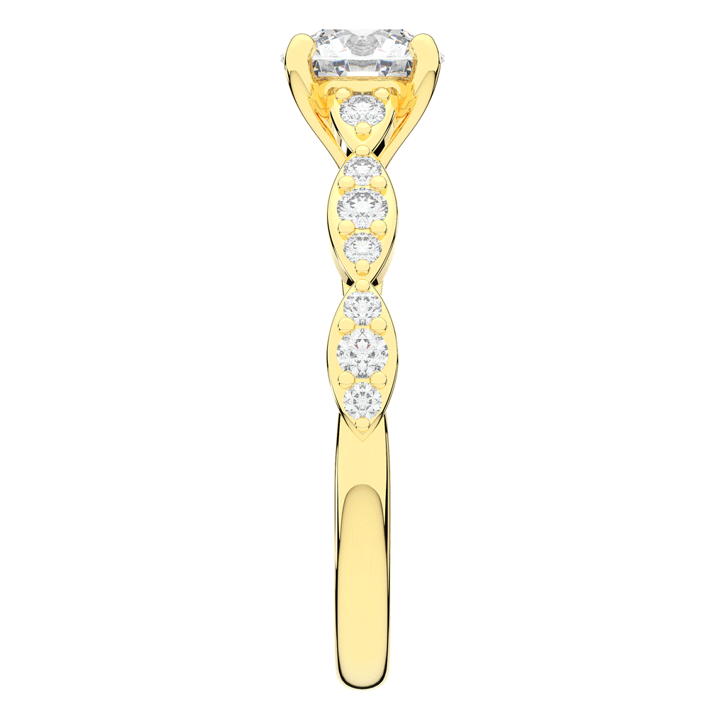 1.20CT.TW ROUND LAB DIAMOND SOLITAIRE ENGAGEMENT RING - Nazarelle
