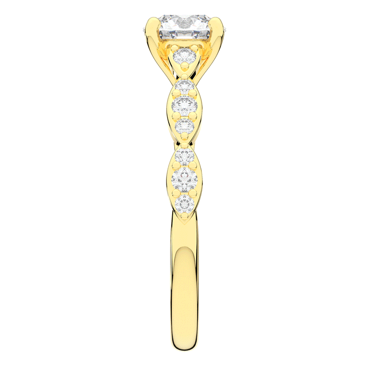 1.20CT.TW ROUND LAB DIAMOND SOLITAIRE ENGAGEMENT RING - Nazarelle