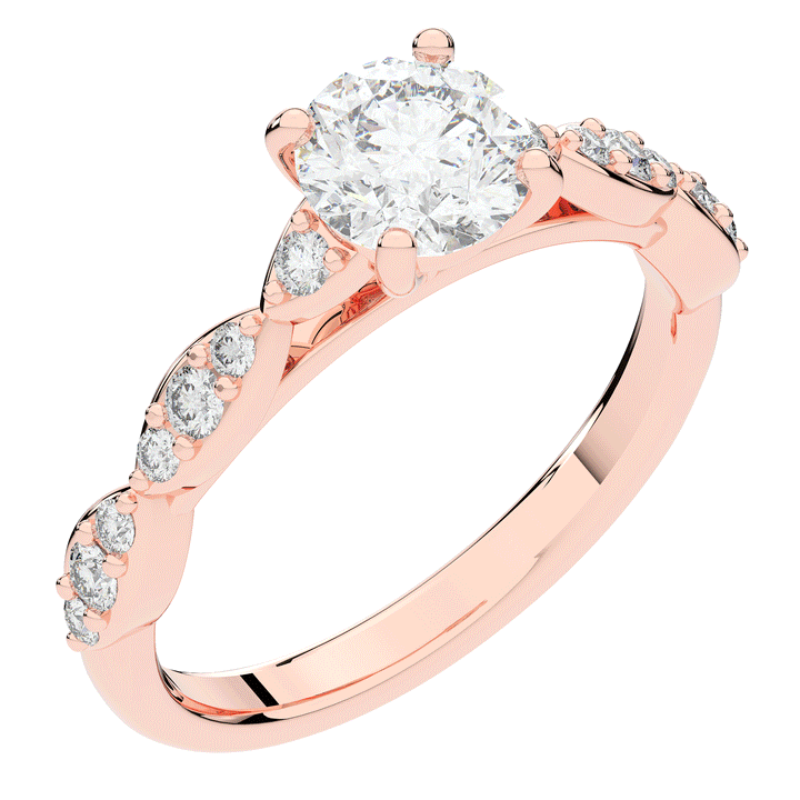 1.20CT.TW ROUND LAB DIAMOND SOLITAIRE ENGAGEMENT RING - Nazarelle