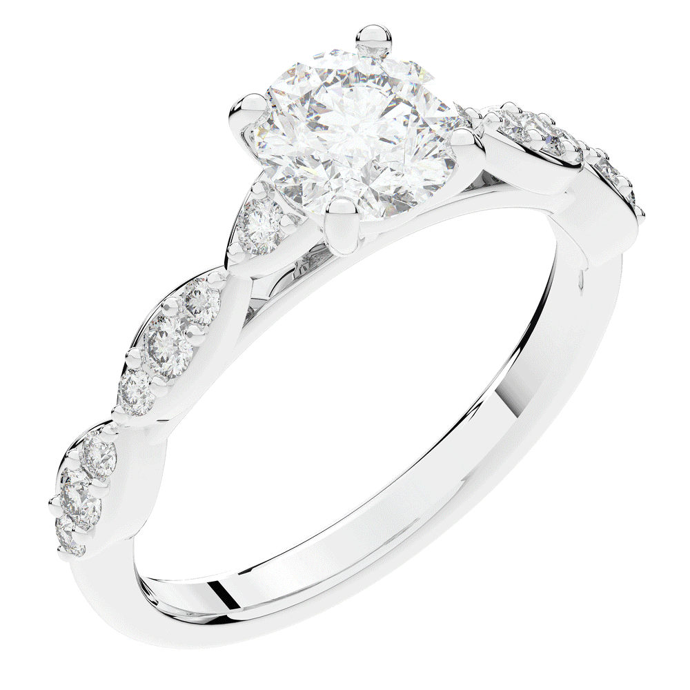 1.20CT.TW ROUND LAB DIAMOND SOLITAIRE ENGAGEMENT RING - Nazarelle