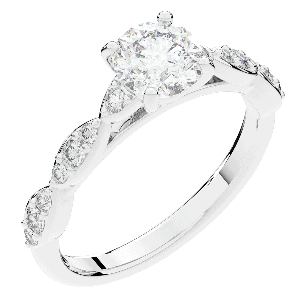1.20CT.TW ROUND LAB DIAMOND SOLITAIRE ENGAGEMENT RING - Nazarelle