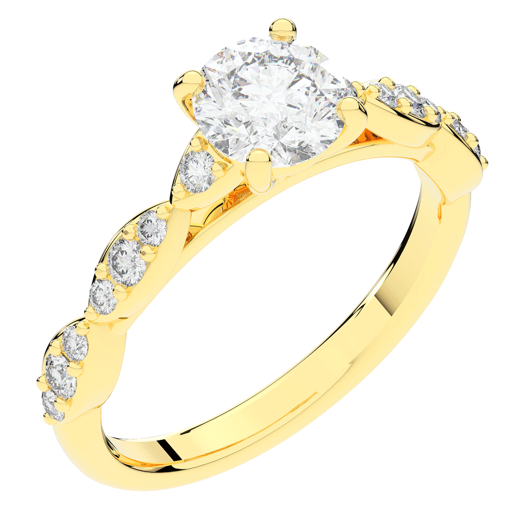 1.20CT.TW ROUND LAB DIAMOND SOLITAIRE ENGAGEMENT RING - Nazarelle