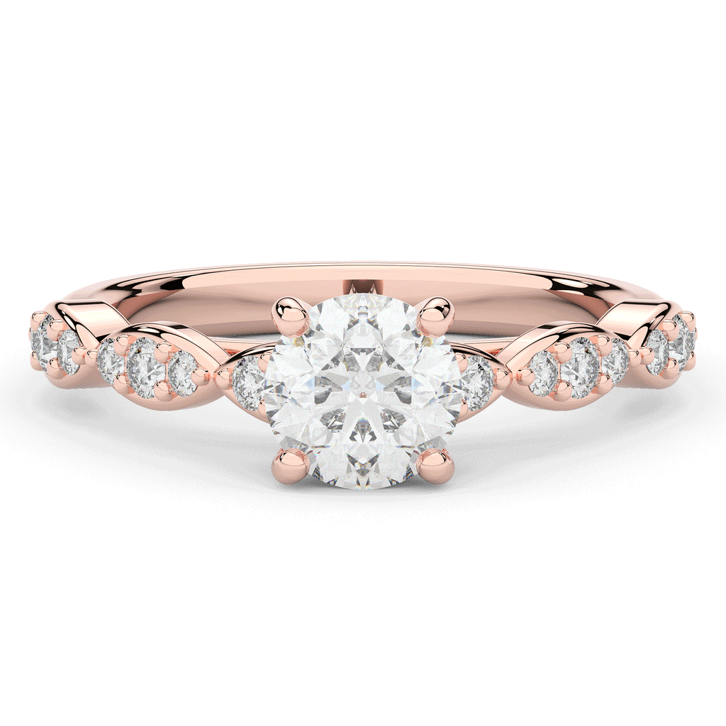 1.20CT.TW ROUND LAB DIAMOND SOLITAIRE ENGAGEMENT RING - Nazarelle