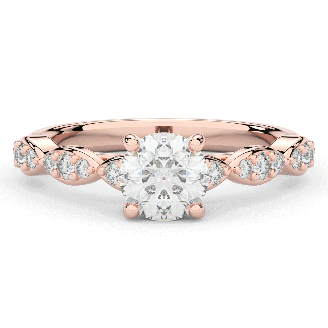1.20CT.TW ROUND LAB DIAMOND SOLITAIRE ENGAGEMENT RING - Nazarelle