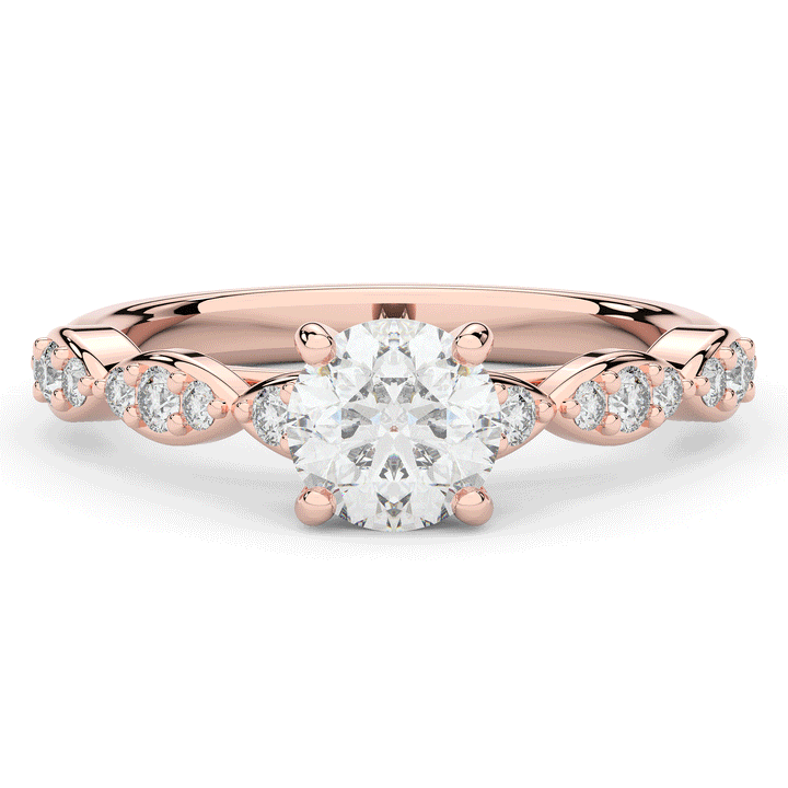 1.20CT.TW ROUND LAB DIAMOND SOLITAIRE ENGAGEMENT RING - Nazarelle
