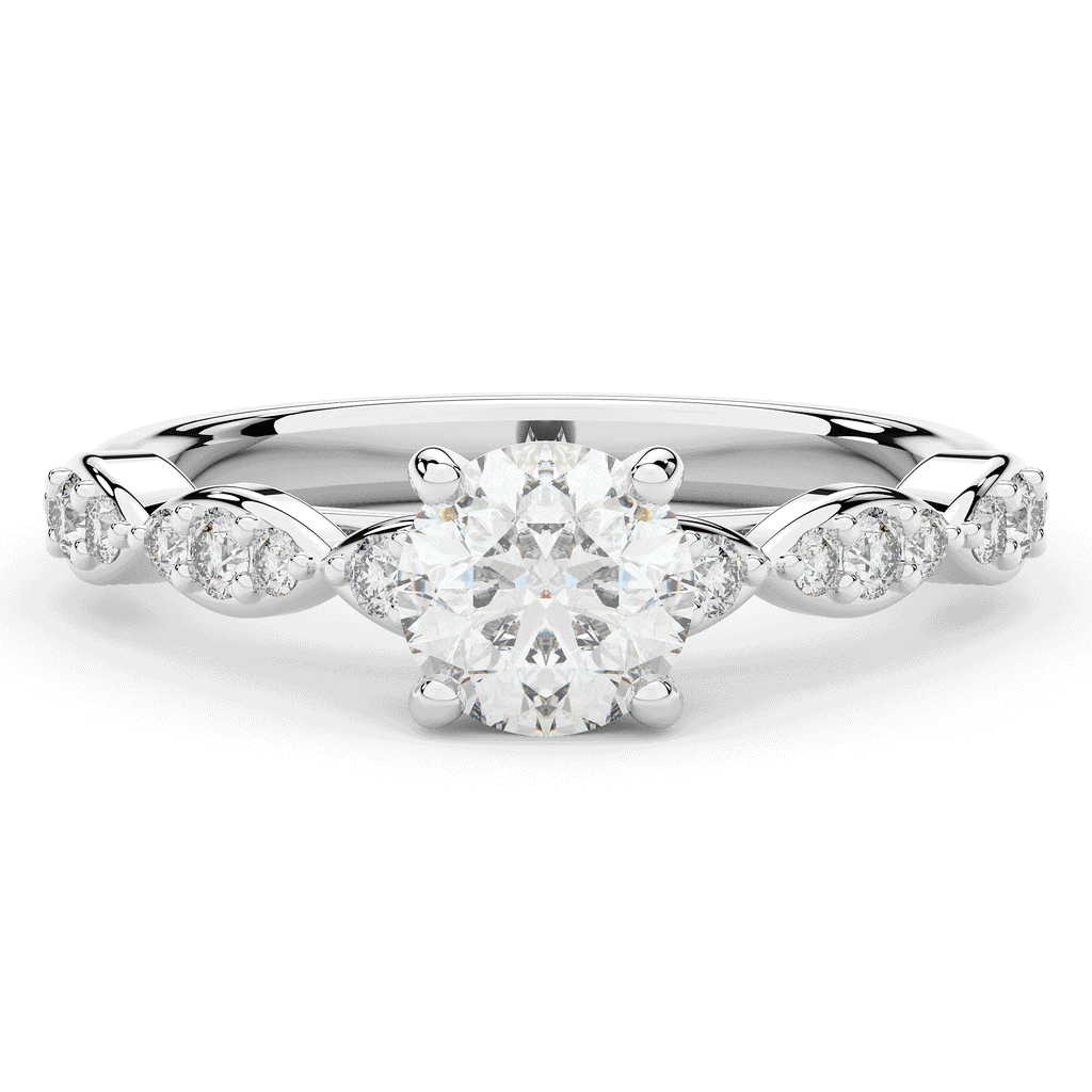 1.20CT.TW ROUND LAB DIAMOND SOLITAIRE ENGAGEMENT RING - Nazarelle