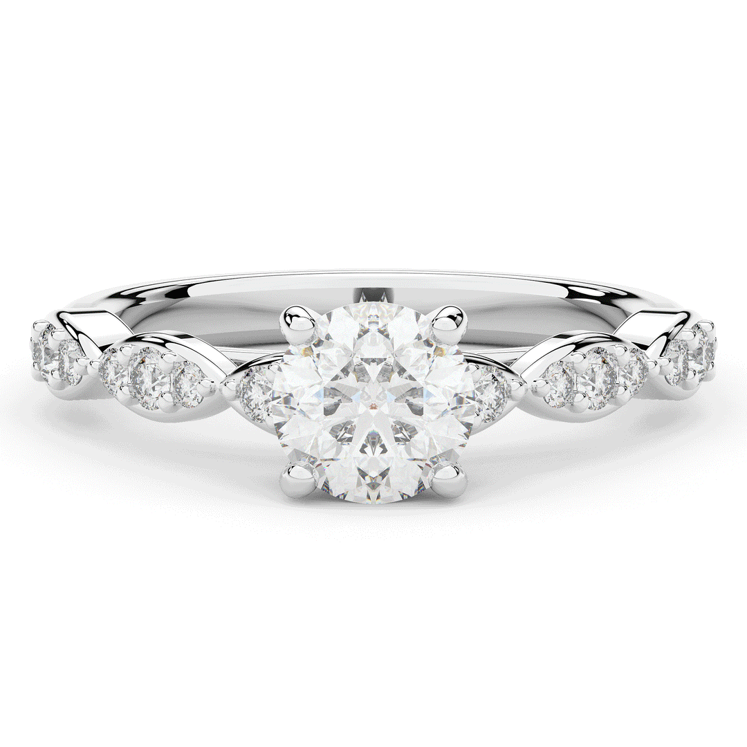 1.20CT.TW ROUND LAB DIAMOND SOLITAIRE ENGAGEMENT RING - Nazarelle