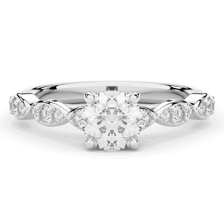 1.20CT.TW ROUND LAB DIAMOND SOLITAIRE ENGAGEMENT RING - Nazarelle