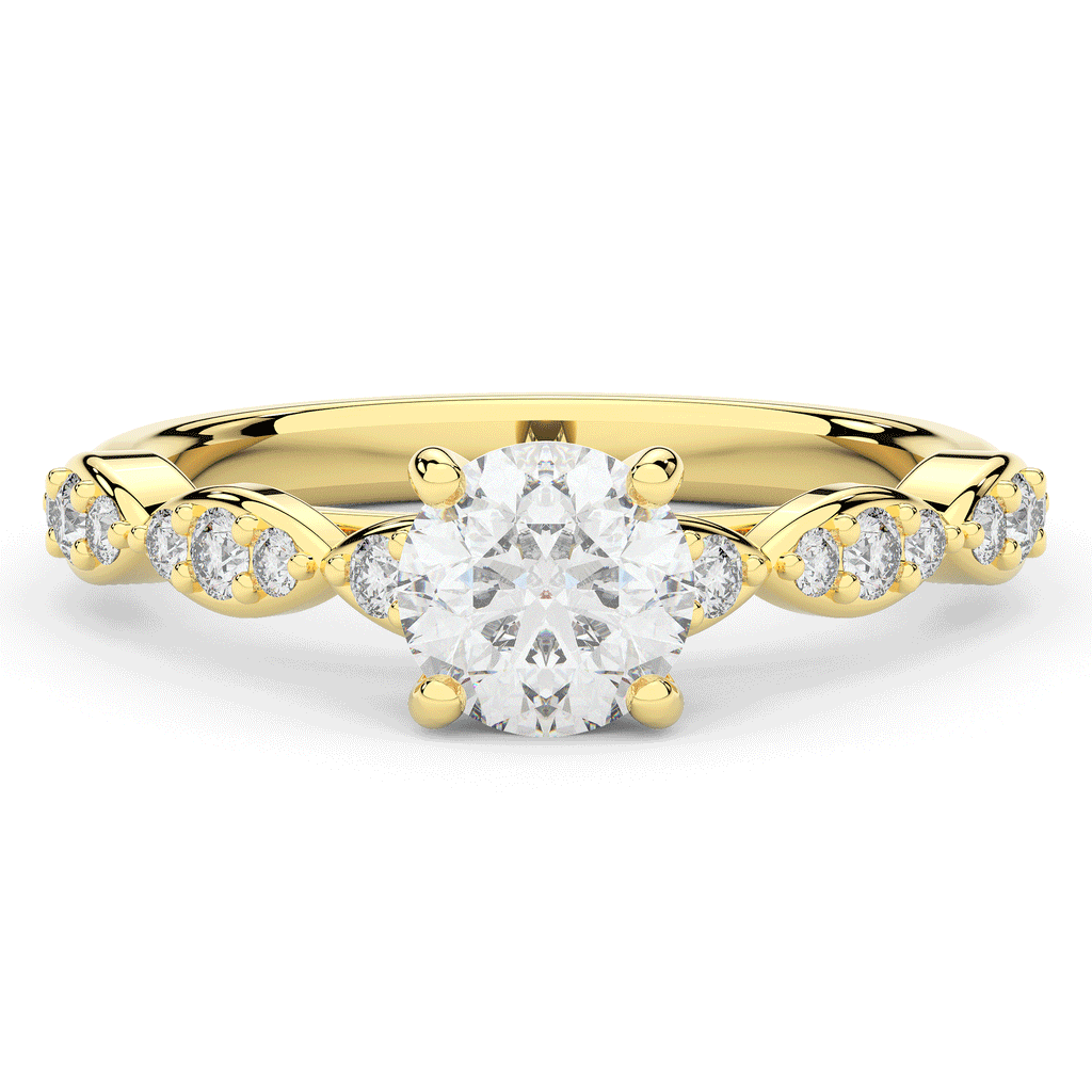 1.20CT.TW ROUND LAB DIAMOND SOLITAIRE ENGAGEMENT RING - Nazarelle