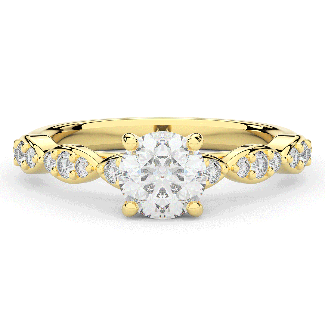 1.20CT.TW ROUND LAB DIAMOND SOLITAIRE ENGAGEMENT RING - Nazarelle
