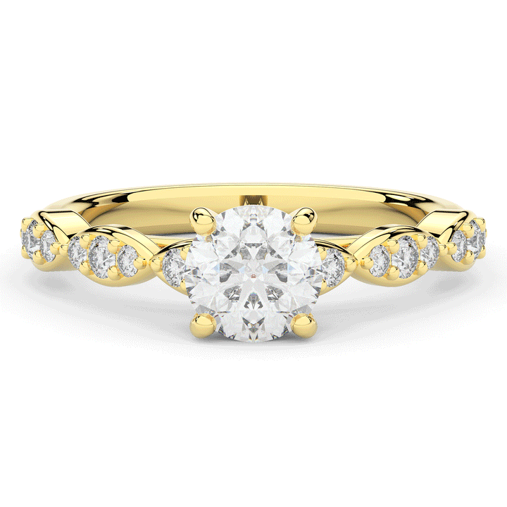 1.20CT.TW ROUND LAB DIAMOND SOLITAIRE ENGAGEMENT RING - Nazarelle