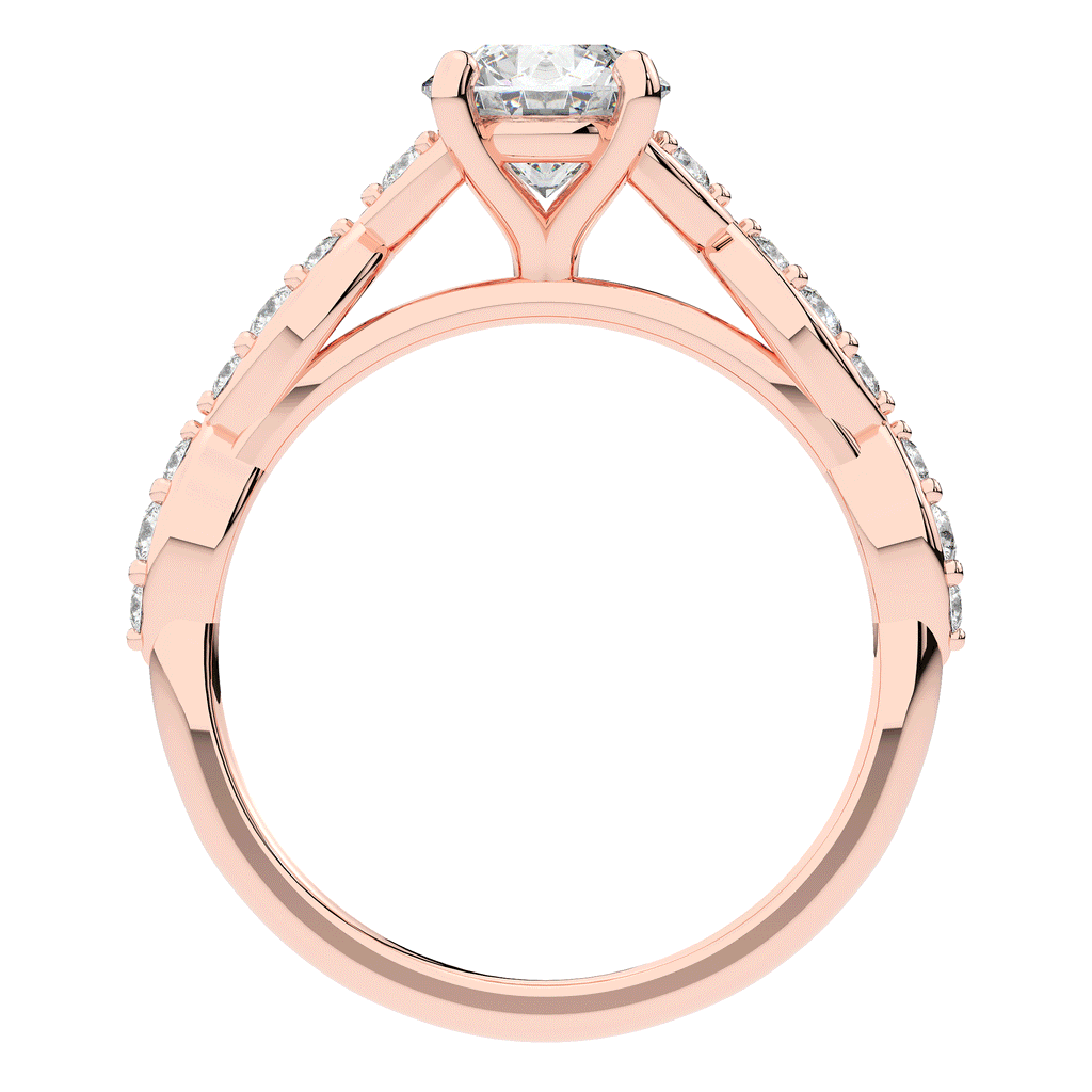 1.20CT.TW ROUND LAB DIAMOND SOLITAIRE ENGAGEMENT RING - Nazarelle