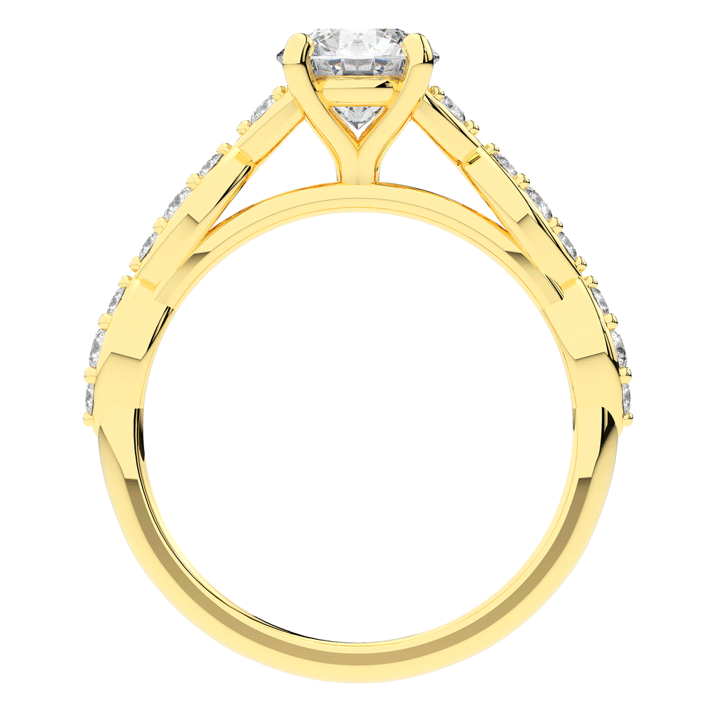 1.20CT.TW ROUND LAB DIAMOND SOLITAIRE ENGAGEMENT RING - Nazarelle