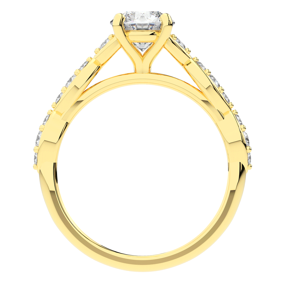 1.20CT.TW ROUND LAB DIAMOND SOLITAIRE ENGAGEMENT RING - Nazarelle