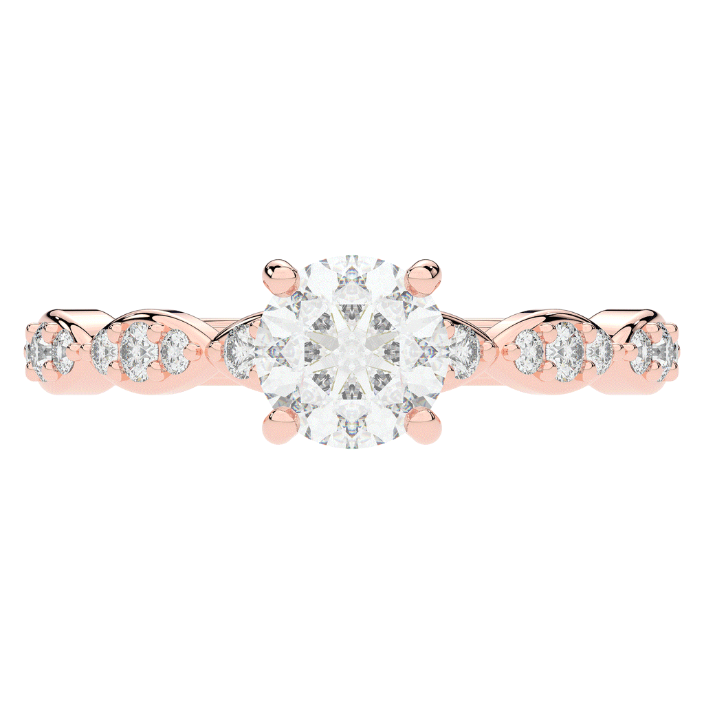 1.20CT.TW ROUND LAB DIAMOND SOLITAIRE ENGAGEMENT RING - Nazarelle