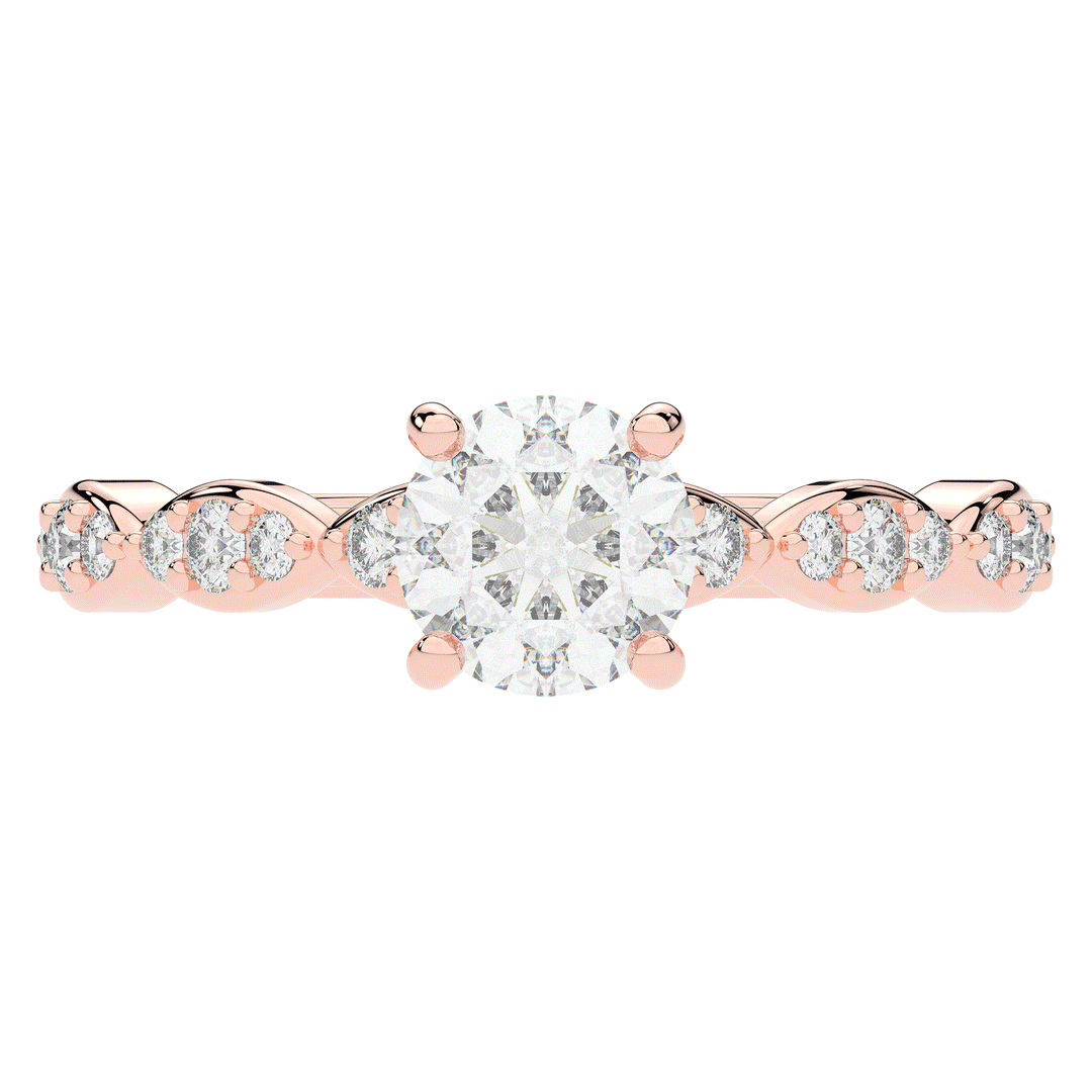 1.20CT.TW ROUND LAB DIAMOND SOLITAIRE ENGAGEMENT RING - Nazarelle