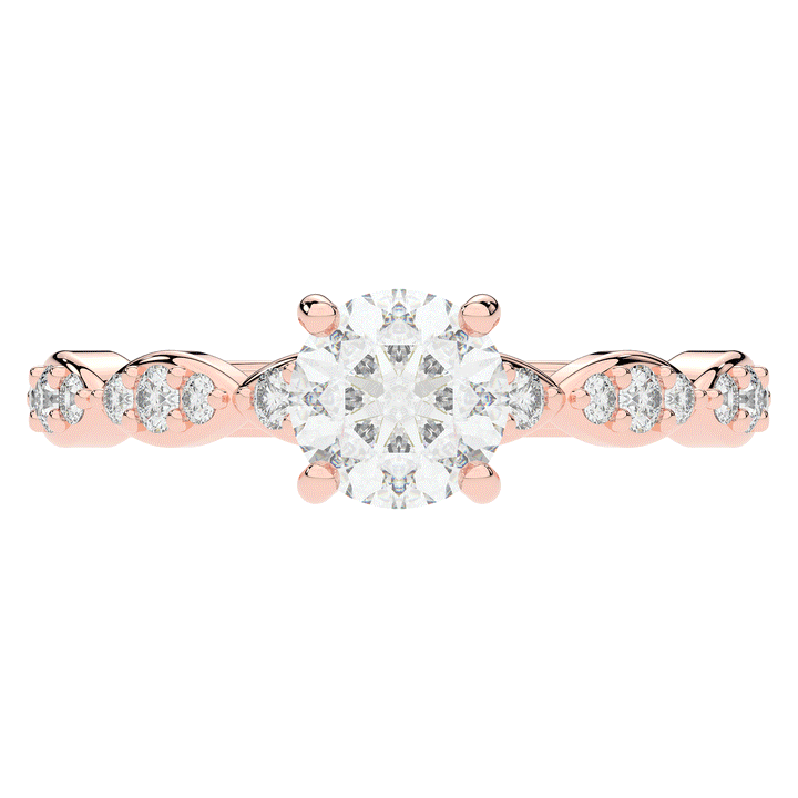 1.20CT.TW ROUND LAB DIAMOND SOLITAIRE ENGAGEMENT RING - Nazarelle