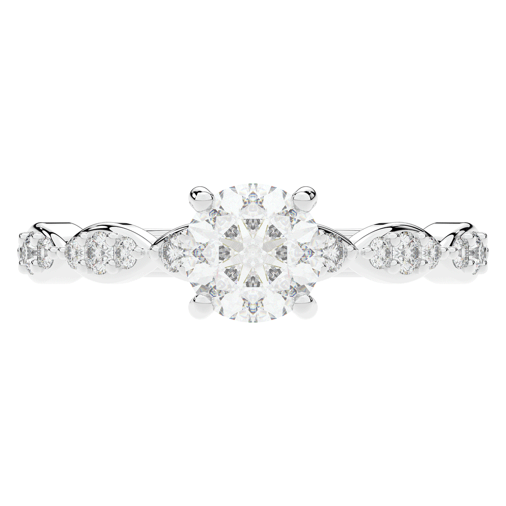 1.20CT.TW ROUND LAB DIAMOND SOLITAIRE ENGAGEMENT RING - Nazarelle