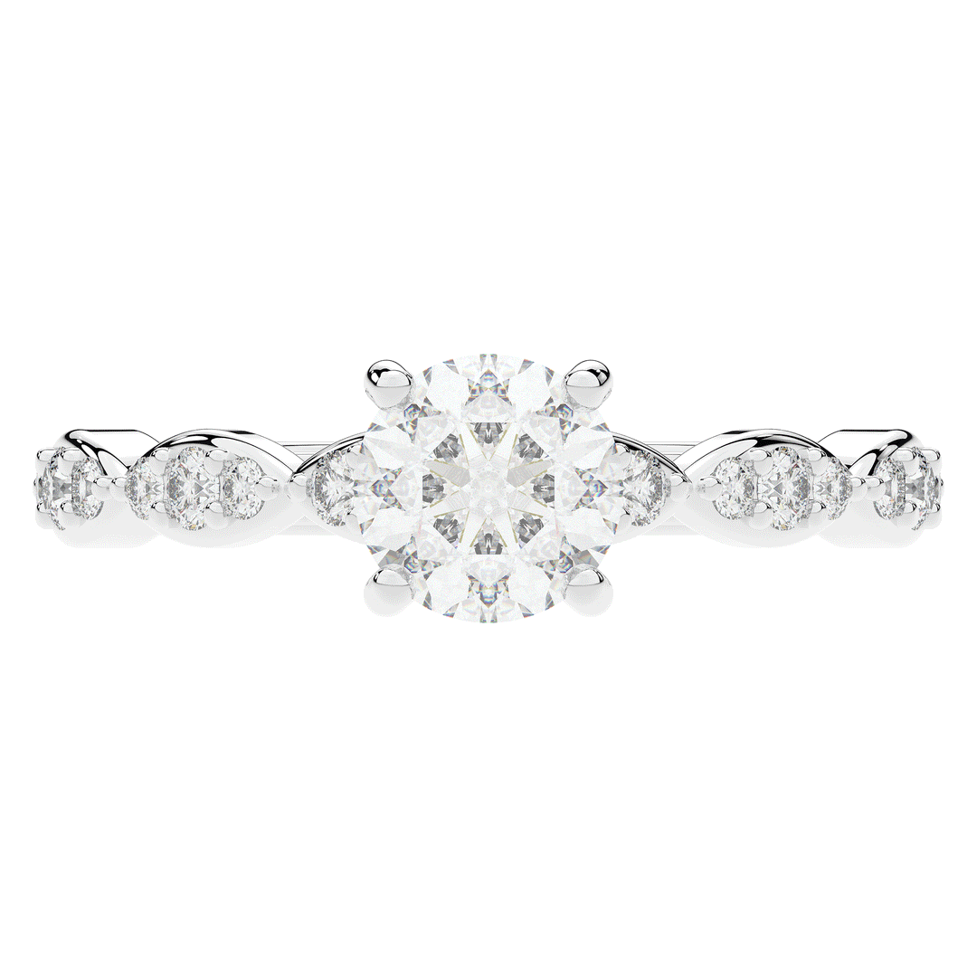 1.20CT.TW ROUND LAB DIAMOND SOLITAIRE ENGAGEMENT RING - Nazarelle