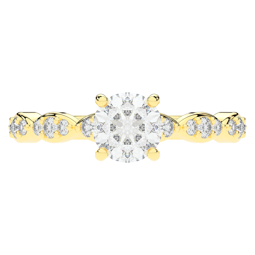 1.20CT.TW ROUND LAB DIAMOND SOLITAIRE ENGAGEMENT RING - Nazarelle