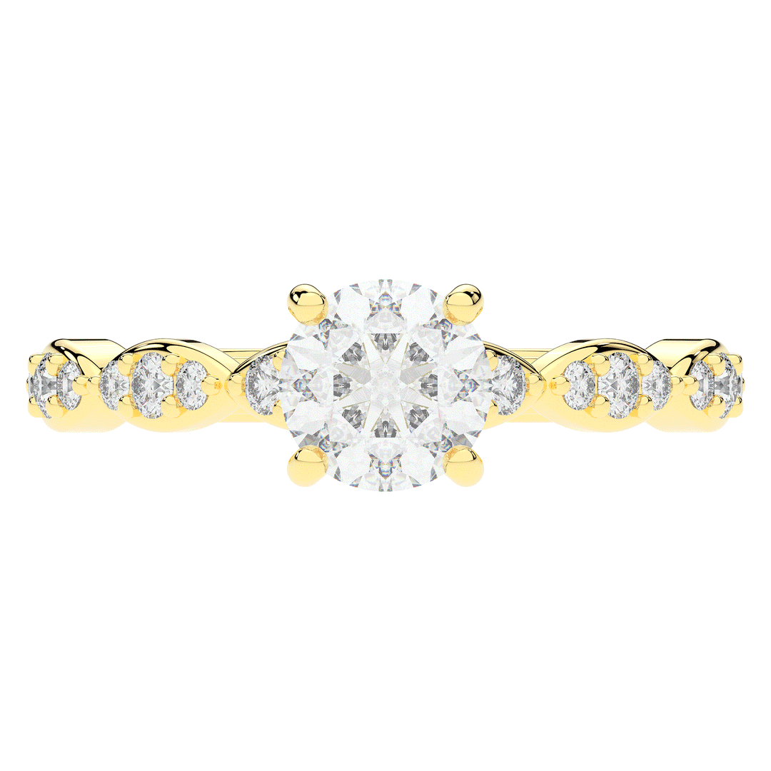 1.20CT.TW ROUND LAB DIAMOND SOLITAIRE ENGAGEMENT RING - Nazarelle