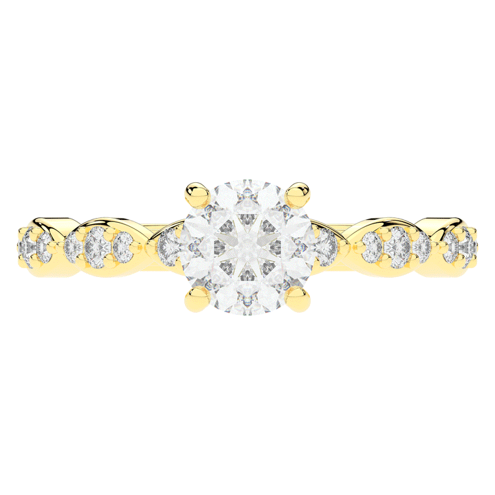 1.20CT.TW ROUND LAB DIAMOND SOLITAIRE ENGAGEMENT RING - Nazarelle